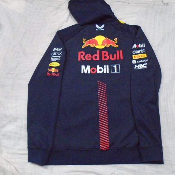 F1 Red Bull Racing Castore Oracle Official Soft Shell Hoodie Unisex Jacket - Picture 2 of 2